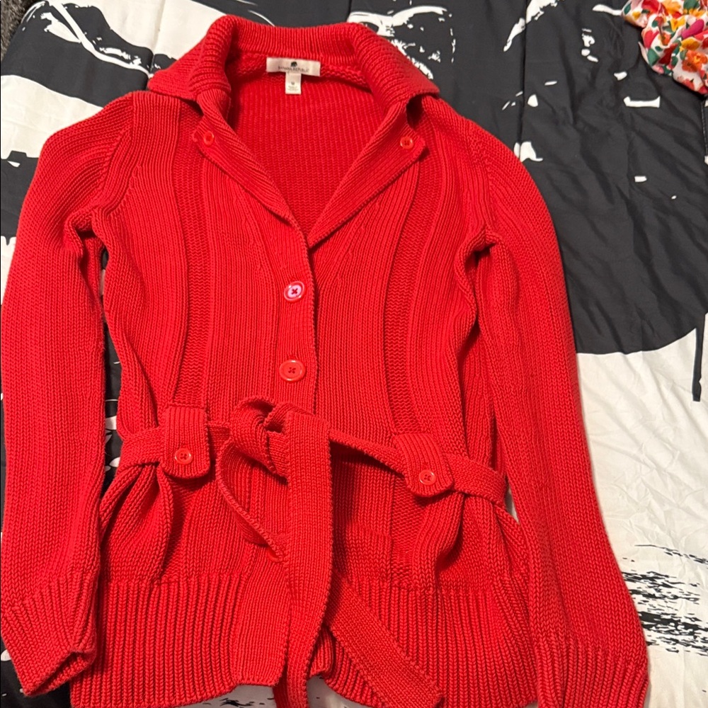 Banana Republic Vibrant Red Cardigan Sweater